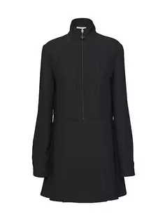Атласное мини-платье Сабле Prada, черный