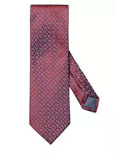 Шелковый галстук с пейсли Eton, красный
