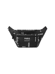 Поясной рюкзак Explorer Bal Paris Allover Balenciaga, черный