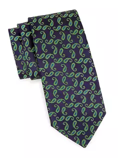 Шелковый галстук с пейсли Charvet, темно-зеленый