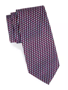 Шелковый жаккардовый галстук Neat Geo Block Charvet, красный