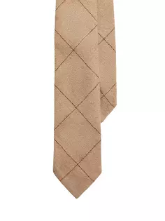 Классический кашемировый галстук с оконным стеклом Ralph Lauren Purple Label, темно-коричневый