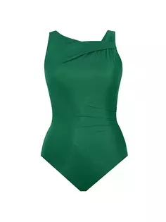 Сплошной купальник Avra Twisted Miraclesuit Swim, цвет malachite green