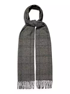 Шерстяной шарф Glencheck Eton, серый