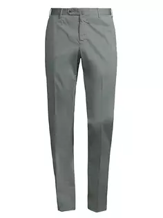 Шелковые брюки, окрашенные в готовой одежде Pt Torino, цвет blue grey