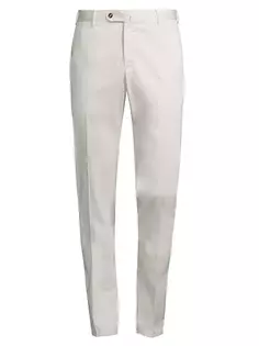 Шелковые брюки, окрашенные в готовой одежде Pt Torino, бежевый