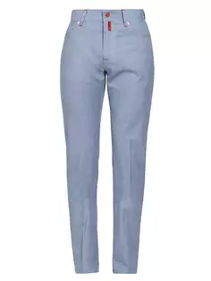 Шерстяные брюки с пятью карманами Kiton, цвет blue heavenly
