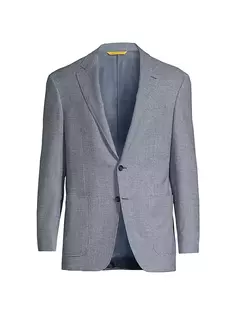 Спортивное пальто Kei из смесовой шерсти Canali, синий
