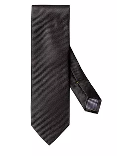 Шелковый твиловый галстук Eton, черный