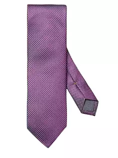 Шелковый галстук с геометрическим рисунком Eton, фиолетовый