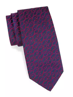 Аккуратный шелковый галстук New с узором пейсли Charvet, красный