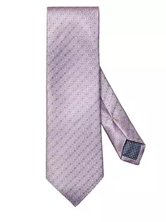 Шелковый галстук с геометрическим рисунком Eton, розовый