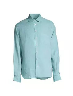 Льняная рубашка Camicia Classica Sease, синий