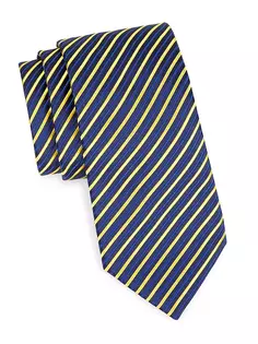 Полосатый шелковый галстук Charvet, желтый