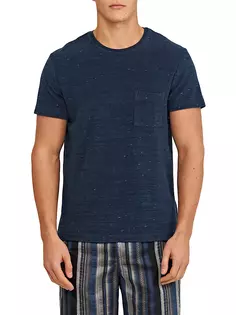 Хлопковая футболка классического кроя Orlebar Brown, индиго