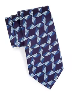 Шелковый галстук с ветряной мельницей Charvet, синий