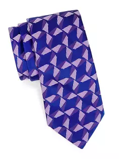 Шелковый галстук с ветряной мельницей Charvet, фиолетовый