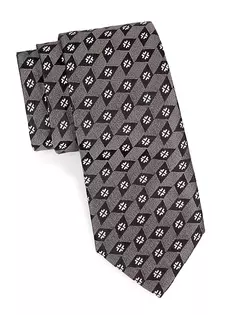 Оконный шелковый галстук Charvet, серый