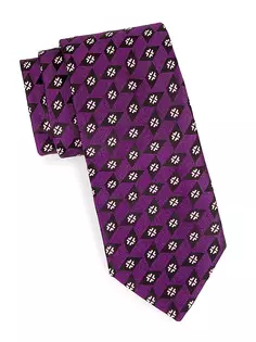 Шелковый галстук «Аккуратное окно» Charvet, фиолетовый