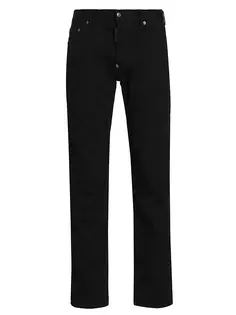 Черные эластичные хлопковые джинсы Cool Guy Bull Bull Dsquared2, черный