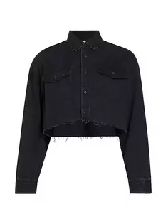 Укороченная джинсовая рубашка Artesia Moussy Vintage, черный
