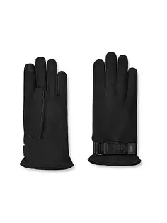 Замшевые перчатки с логотипом Ugg, черный