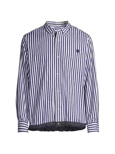 Рубашка из хлопкового поплина Thomas Mason Sacai, цвет navy stripe