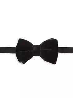 Однотонный бархатный галстук-бабочка Saks Fifth Avenue, цвет moonless