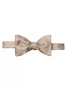 Шелковый галстук-бабочка с цветочным принтом Eton, слоновая кость