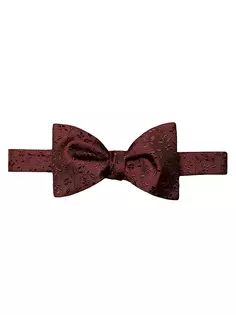 Шелковый галстук-бабочка с цветочным принтом Eton, красный