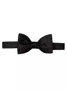 Шелковый галстук-бабочка с цветочным принтом Eton, черный