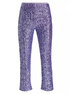 Укороченные брюки-клеш Linettir с пайетками и пайетками Chiara Boni La Petite Robe, цвет voila