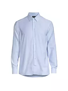 Фактурная классическая рубашка Emporio Armani, синий