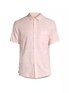 Классическая рубашка с принтом Leeward Palm Mizzen+Main, цвет pink palm