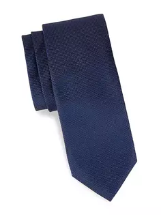 КОЛЛЕКЦИЯ Шелковый галстук в квадратный горошек Saks Fifth Avenue, темно-синий