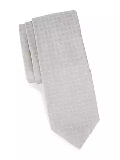 КОЛЛЕКЦИЯ Шелковый галстук с ромбовидной текстурой Saks Fifth Avenue, серый