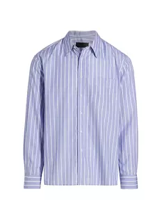 Рубашка на пуговицах «Финн» Nili Lotan, цвет stripes sky white
