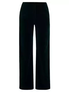 Бархатные классические брюки Niklas Loro Piana, цвет amazon green