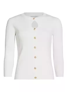 Кардиган Mara Keyhole Elie Tahari, цвет sky white