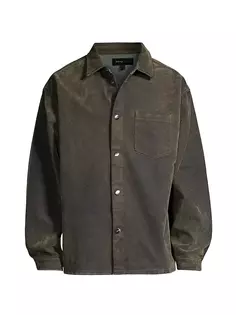 Флокированная куртка-рубашка Purple Brand, зеленый