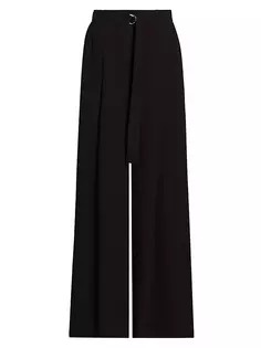 Плиссированные брюки Lydia с поясом Ulla Johnson, цвет noir