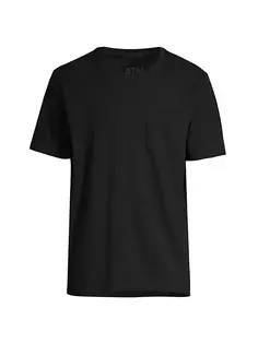 Хлопковая футболка оверсайз с короткими рукавами Atm Anthony Thomas Melillo, черный