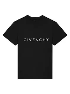 Хлопковая футболка узкого кроя Archetype Givenchy, черный