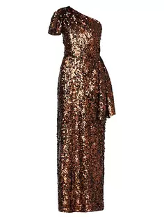 Платье макси Tiana с пайетками Shoshanna, цвет bronze jet