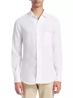 Льняная рубашка на пуговицах «Аризона» Loro Piana, белый