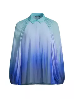 Плиссированная блузка Julia с эффектом омбре Ungaro, синий
