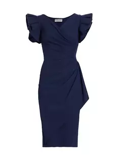 Платье-футляр Beaurisse с оборками Chiara Boni La Petite Robe, цвет blue notte