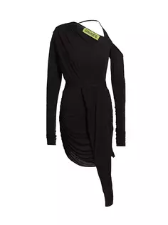 Асимметричное мини-платье Asimi с драпировкой Gauge81, черный