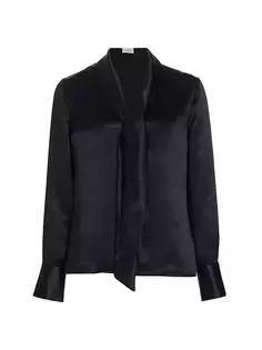 Атласная блузка Savannah с завязками на воротнике Anonlychild, черный