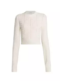 Вязанный свитер из смеси альпаки Philosophy Di Lorenzo Serafini, белый